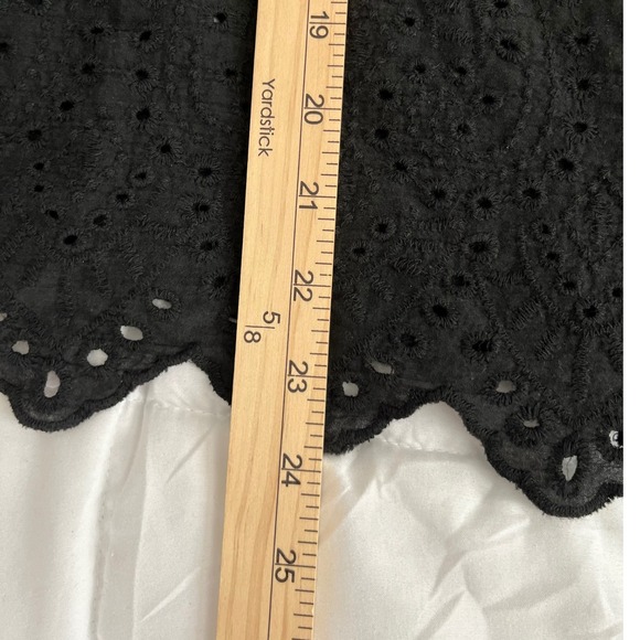 English Factory Romantic Academia Black Eyelet Ruffle Sleeve Top Blouse XS - Picture 7 of 8